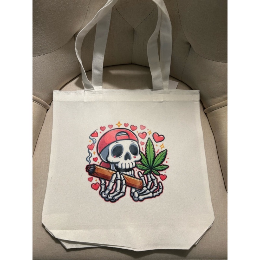 Skull & Heart Tote Bag